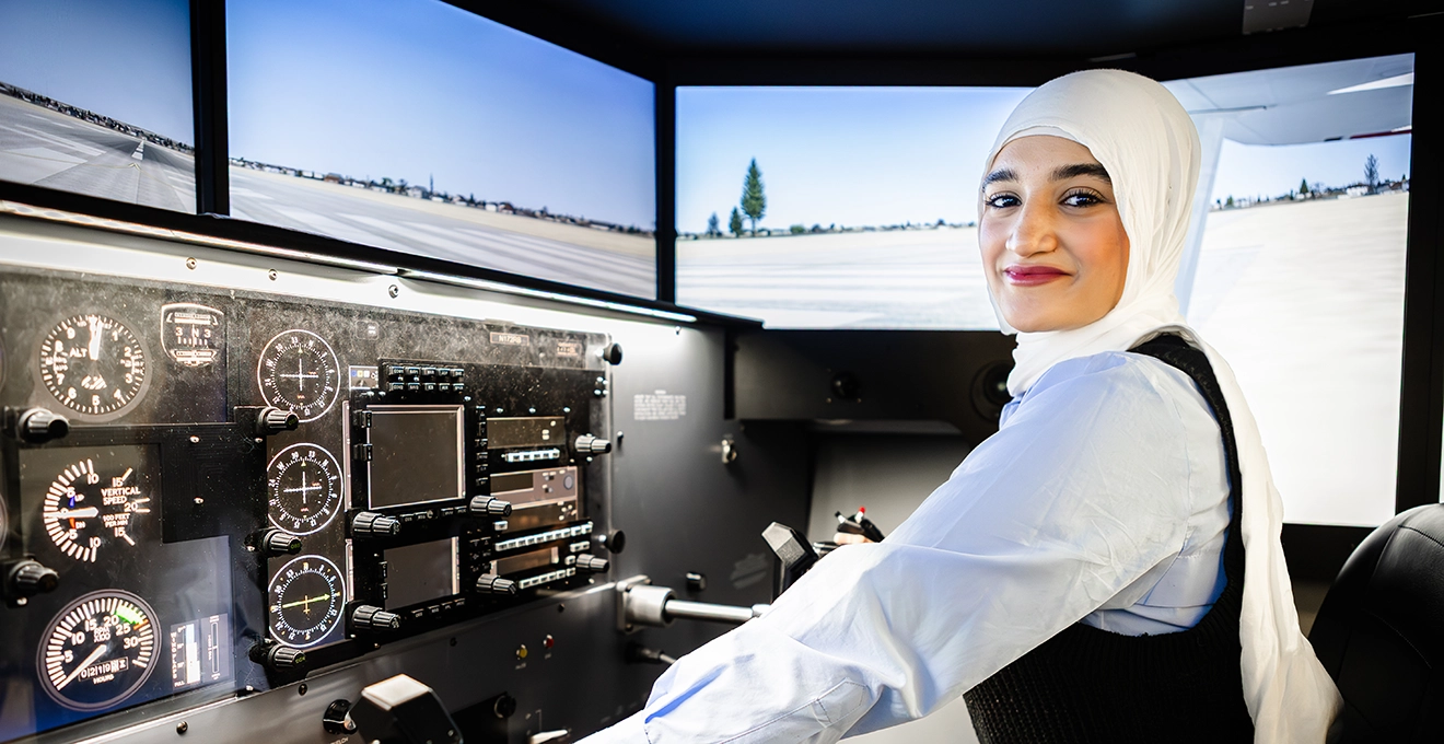 Aviation student, Heba Obaid.